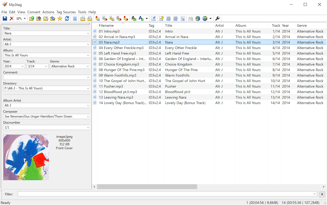 Mp3tag 主窗口截图